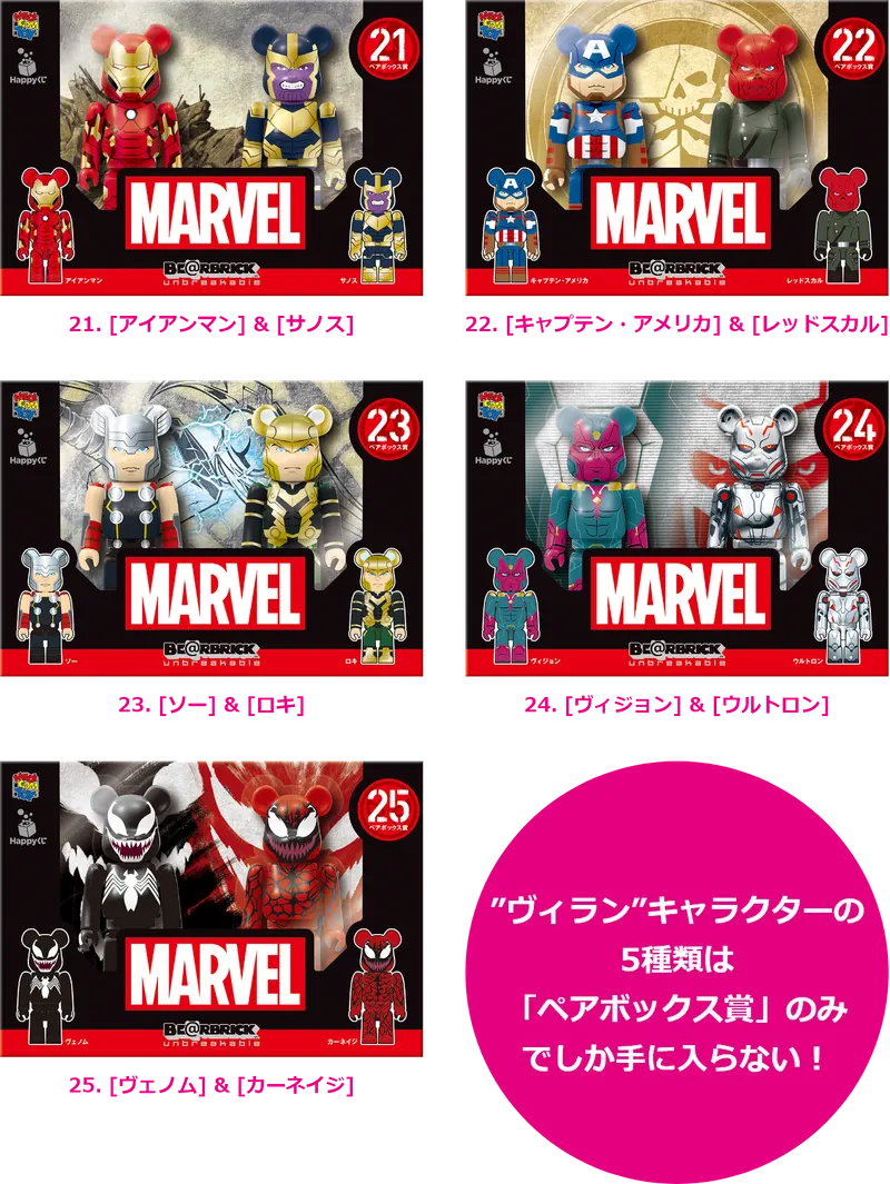 MARVEL / Happyくじ 「BE@RBRICK」2021 ラインナップ 3