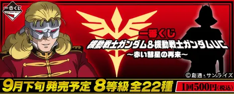 一番くじ 機動戦士ガンダム&機動戦士ガンダムUC ~赤い彗星の再来~(画像)