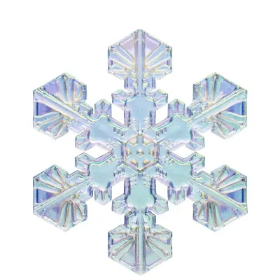 雪の結晶 チャームストラップ 多重星形角板