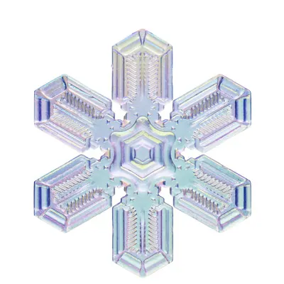 雪の結晶 チャームストラップ 星形角板Ⅰ