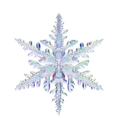 雪の結晶 チャームストラップ 星形角板Ⅱ