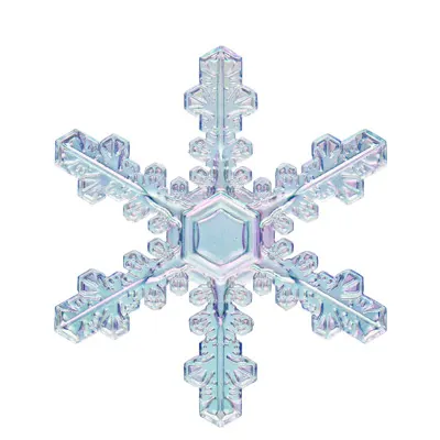 雪の結晶 チャームストラップ 星形樹枝Ⅰ