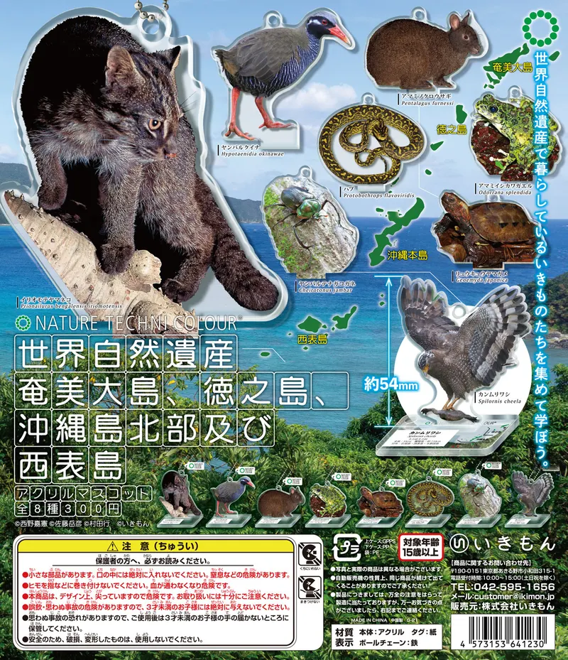 世界自然遺産 奄美大島、徳之島、沖縄島北部及び西表島アクリルマスコット(画像)