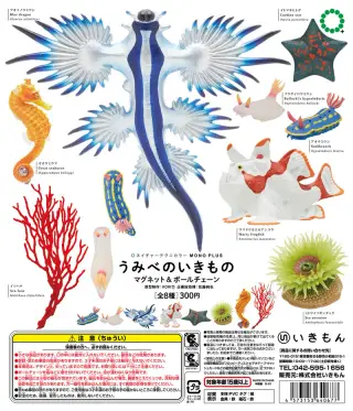 うみべのいきもの マグネット＆ボールチェーンの画像