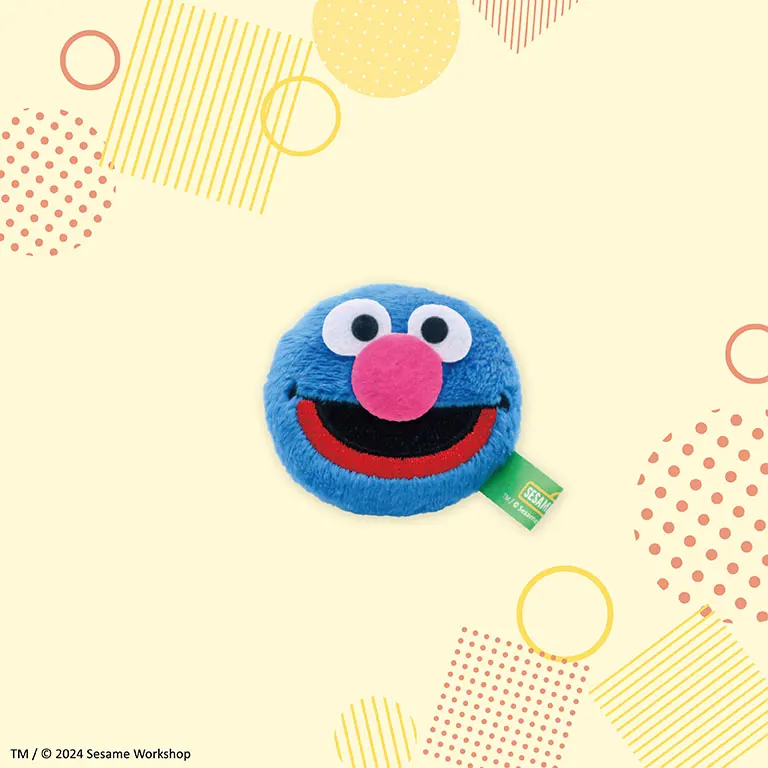 セサミストリート ぬいぐるみフェイスリング グローバー