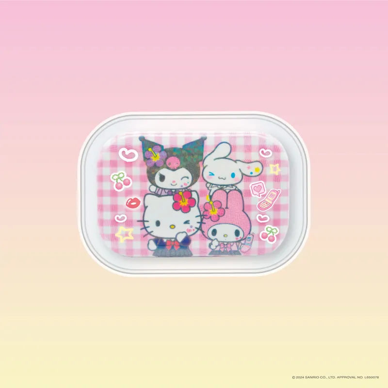 Sanrio characters ときめき平成コギャル プリクラ風♥缶バッジ&カバー ラインナップ 6