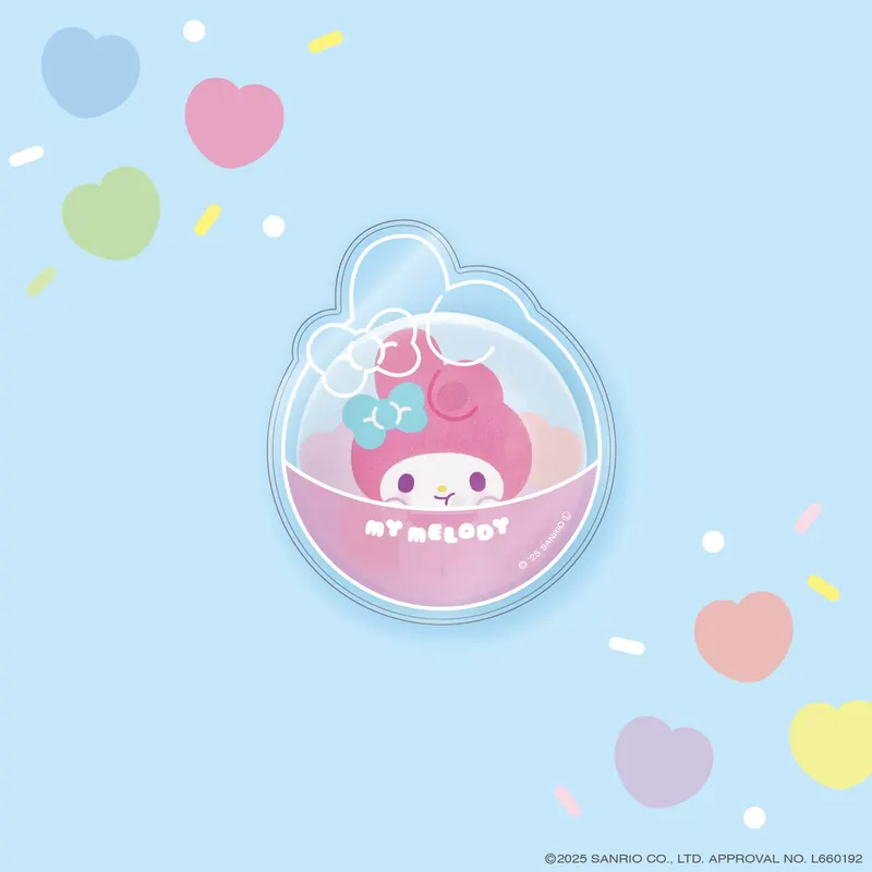 サンリオキャラクターズ PVCクリアケースつき缶バッジ〜ぷにきゅきゅデザイン〜 ラインナップ 3