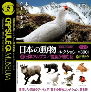 カプセルQミュージアム 日本の動物コレクション8 日本アルプス/雷鳥が棲む岳の画像