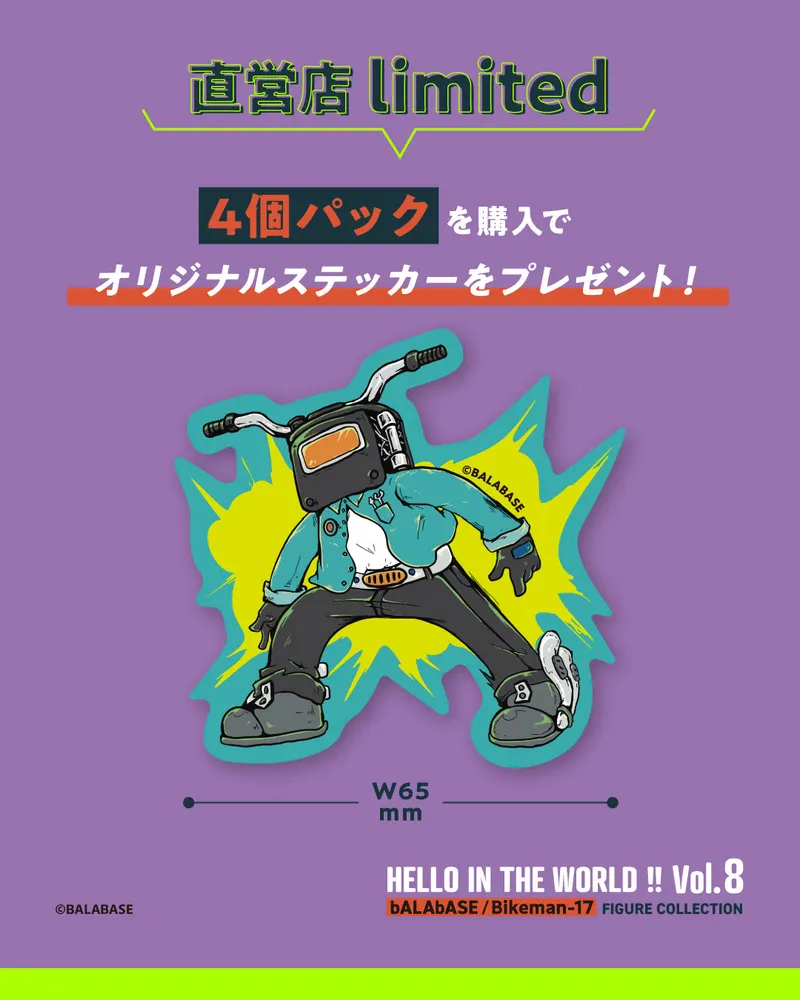 HELLO IN THE WORLD !! Vol.8 bALAbASE / Bikeman-17 フィギュアコレクション ラインナップ 2