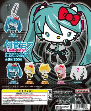 初音ミク×ハローキティ ボールチェーンマスコットの画像