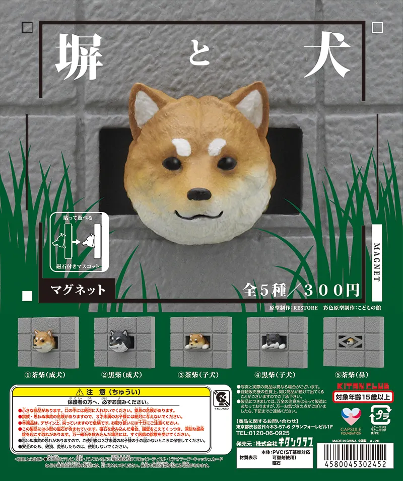塀と犬マグネット(画像)