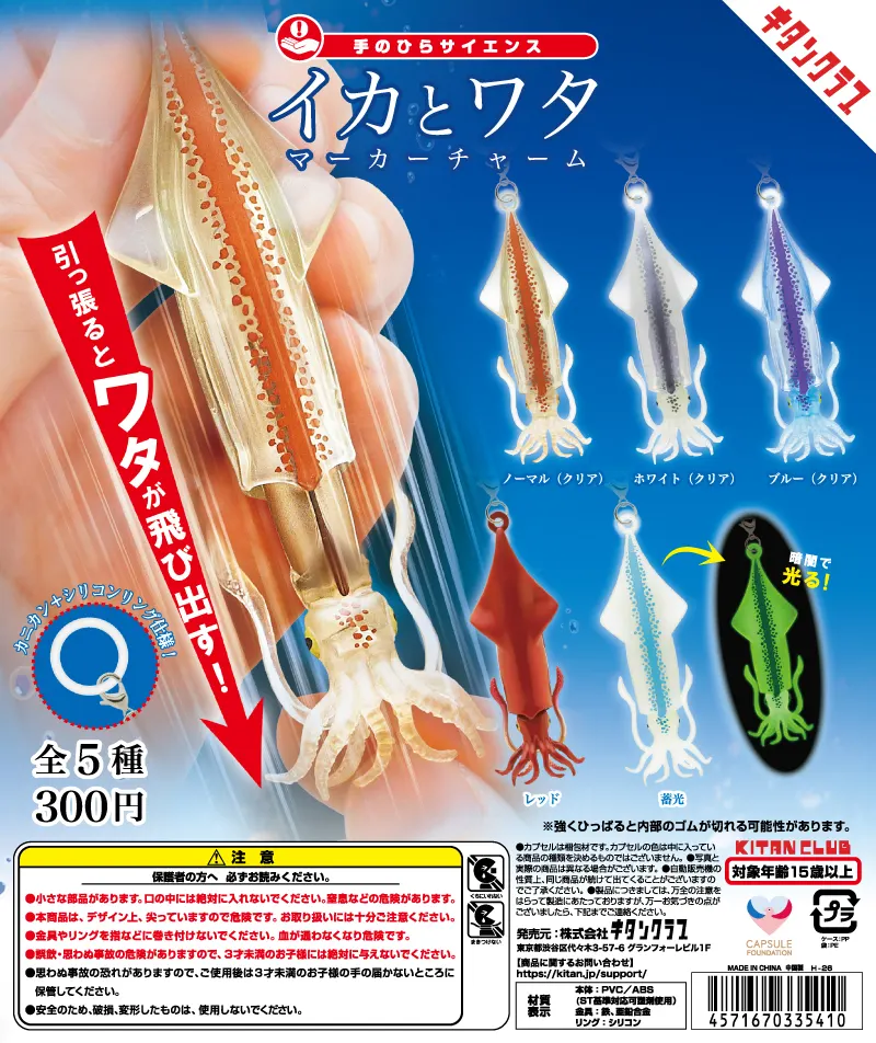 イカとワタ マーカーチャーム(画像)