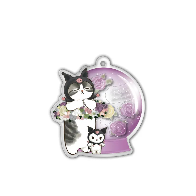 mofusand×サンリオキャラクターズ アクリルプレートキーホルダー フラワードーム ラインナップ 3