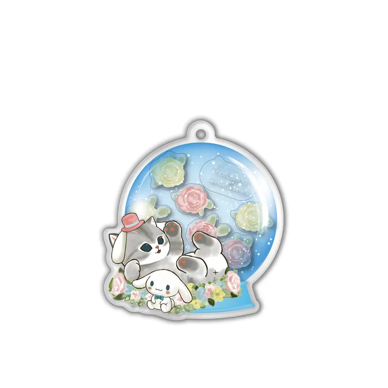 mofusand×サンリオキャラクターズ アクリルプレートキーホルダー フラワードーム ラインナップ 5
