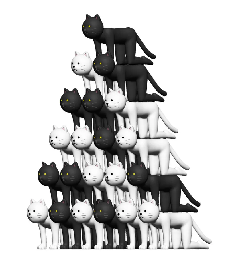 ねこ de 組体操 ラインナップ 7