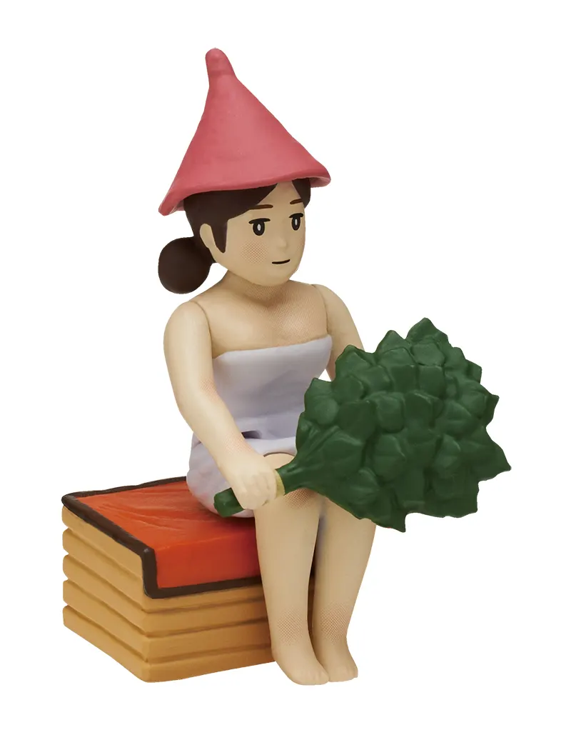 サウナにいる人々 フィギュアマスコット サウナ男子