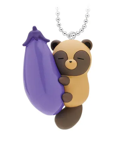 タヌキとキツネ たべものいっぱいマスコット キュウリとタヌキ