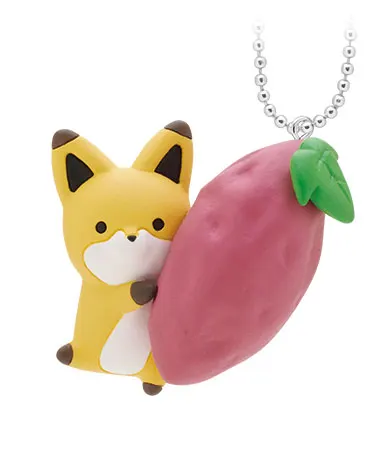 タヌキとキツネ たべものいっぱいマスコット ナスとタヌキ