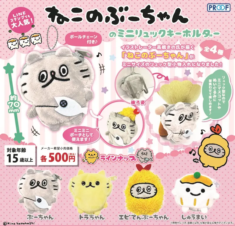 ねこのぶーちゃんのミニリュックキーホルダー(画像)