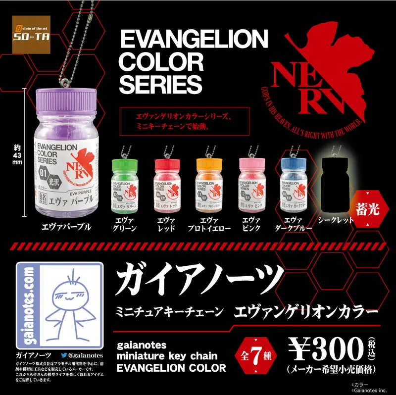 ガイアノーツミニチュアキーチェーン エヴァンゲリオンカラー(画像)