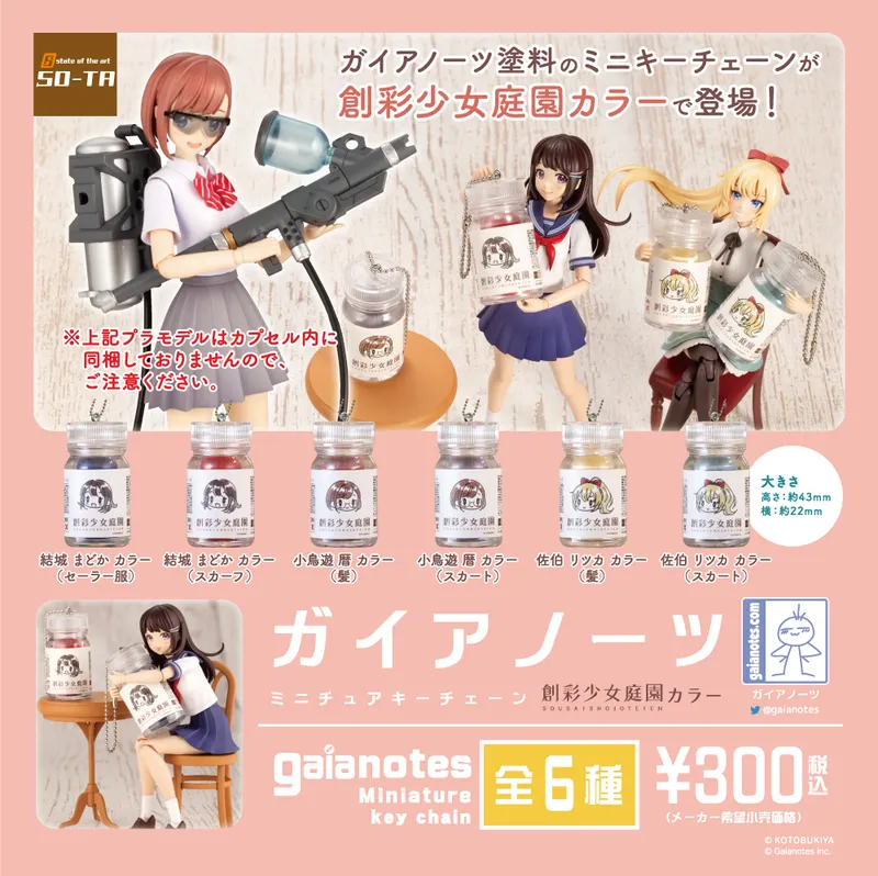 ガイアノーツ ミニチュアキーチェーン 創彩少女庭園カラー(画像)