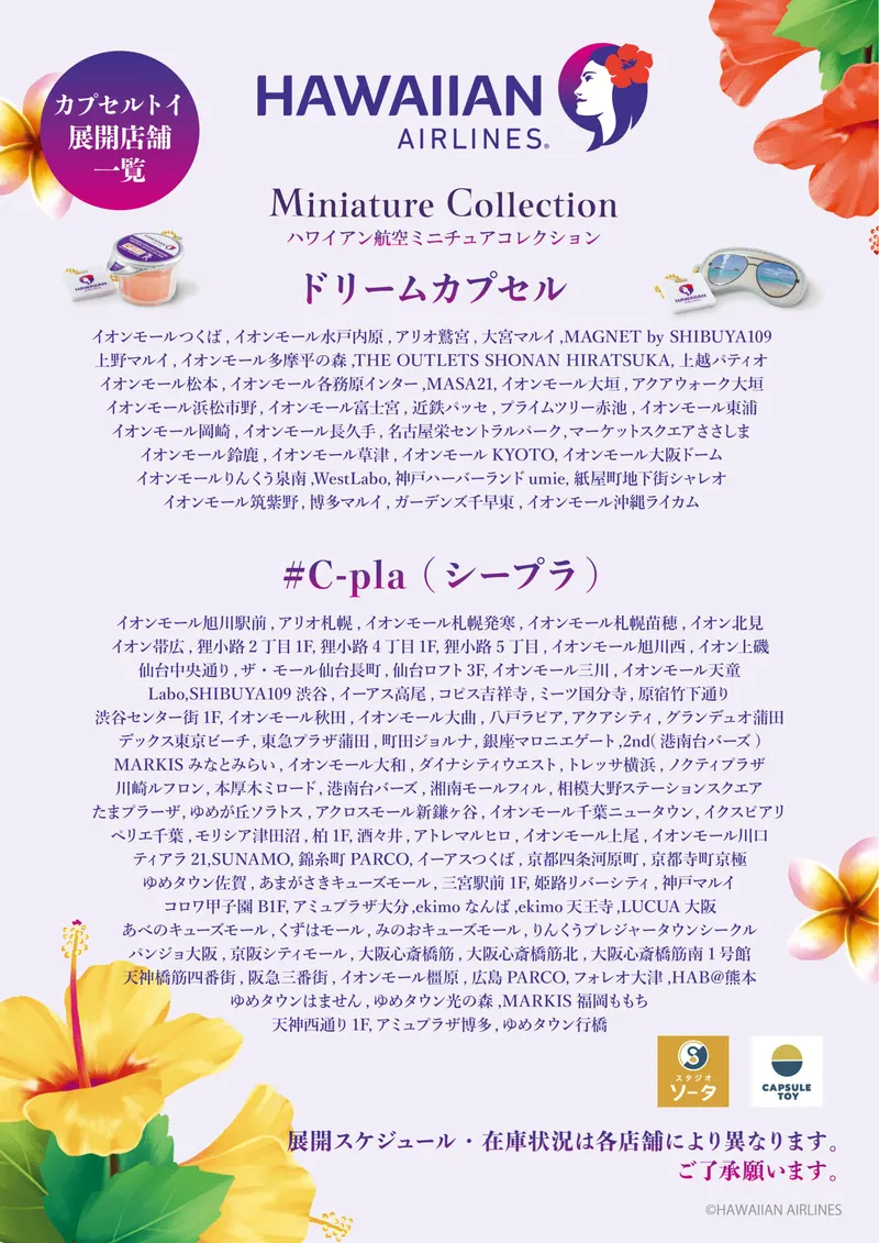 ハワイアン航空ミニチュアコレクション ラインナップ 7