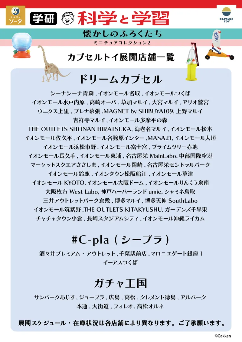 学研 科学と学習 懐かしのふろくたち ミニチュアコレクション2 ラインナップ 6