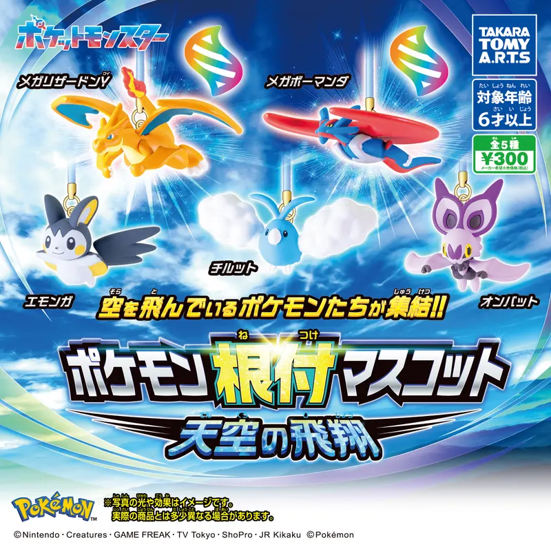 ポケモン根付マスコット 天空の飛翔(画像)