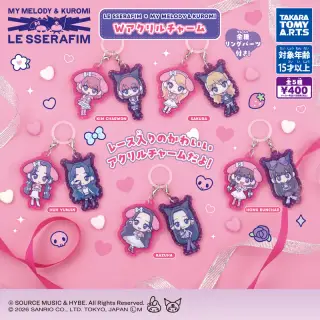 LE SSERAFIM × MY MELODY&KUROMI Wアクリルチャームの画像