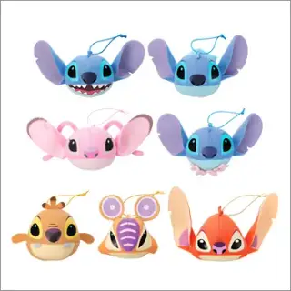 ディズニーキャラクター スティッチ＆実験体 フェイスぬいぐるみマスコット2の画像