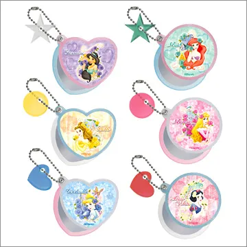 ディズニープリンセス スライドミラーマスコット(画像)