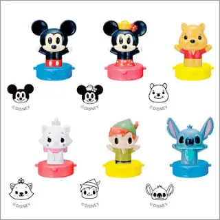 ディズニーキャラクター ミニパペスタンプ！の画像
