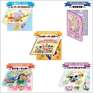 ディズニーキャラクター ギフトガチャ メロディー付きミニカードの画像