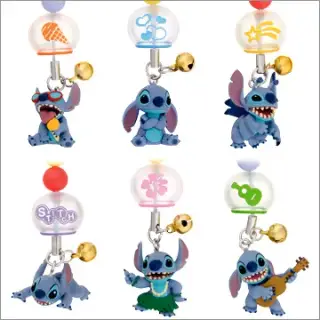 ディズニーキャラクター スティッチちりりんストラップの画像