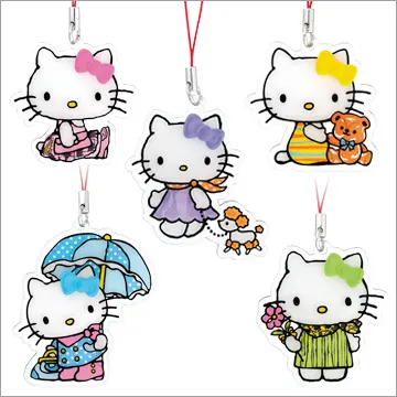 ハローキティ カラフルプレートストラップ(画像)