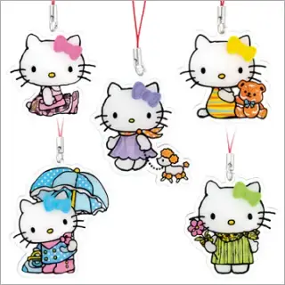 ハローキティ カラフルプレートストラップの画像