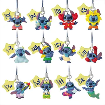 ディズニーキャラクター スティッチ 12星座コスチュームストラップ(画像)