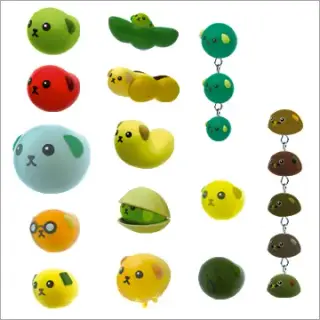 豆しば まめちしきストラップ ベストの画像