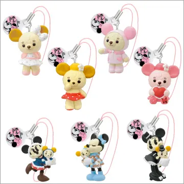 ディズニーキャラクター ミニー&カドリーベア なかよしフィギュアストラップ(画像)