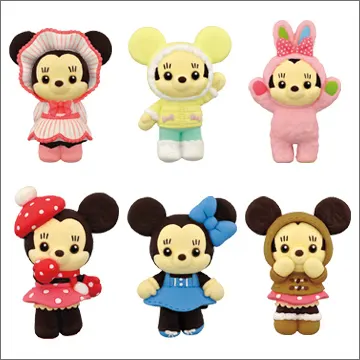 ディズニーキャラクター ミニークチュール デザイナーズフィギュアストラップ2(画像)