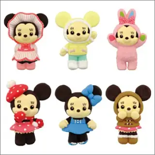 ディズニーキャラクター ミニークチュール デザイナーズフィギュアストラップ2の画像