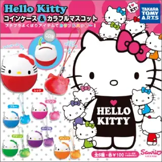 HELLO KITTY コインカプセル＆カラフルマスコットの画像
