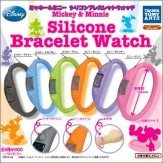 ディズニーキャラクター ミッキー&ミニー シリコンブレスレットウォッチの画像