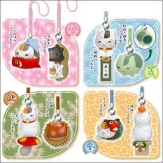 夏目友人帳 ニャンコ先生四季折々ストラップの画像