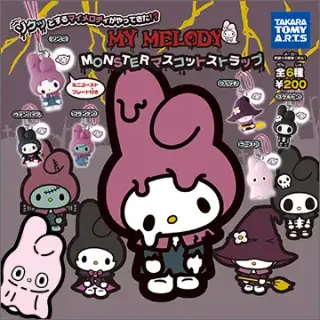 My Melody Monster マスコットストラップの画像