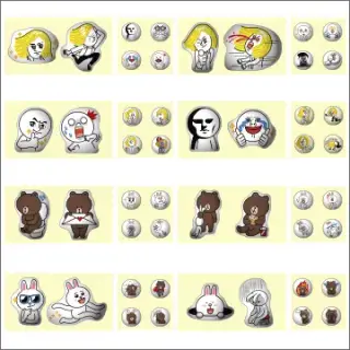 ＬＩＮＥ CHARACTER ぷくぷくシールの画像