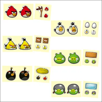 Angry Birds ぷくぷくデコシール(画像)